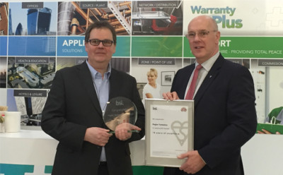 Gary Fenton (right), global product certification director BSI and Phill Jackson (left).
