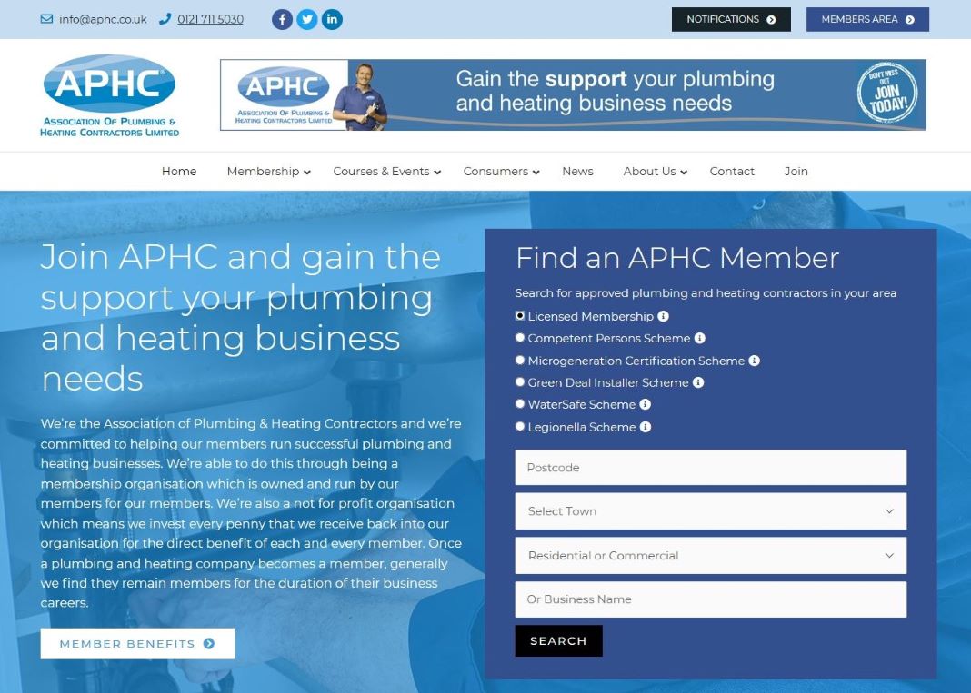 APHC launches new website Heating & Plumbing Monthly Magazine (HPM)